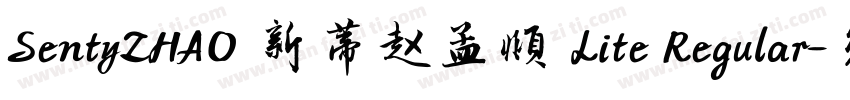 SentyZHAO 新蒂赵孟頫 Lite Regular字体转换